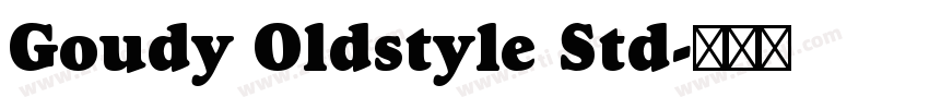 Goudy Oldstyle Std字体转换